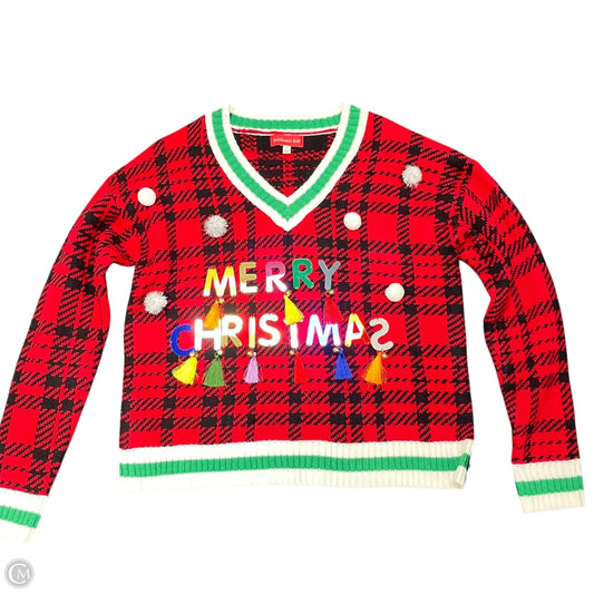 Sweater By Clothes Mentor In Black & Red, Size: S