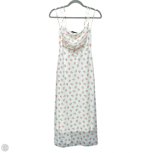 Dress Casual Midi By See You Monday In Red & White, Size: L