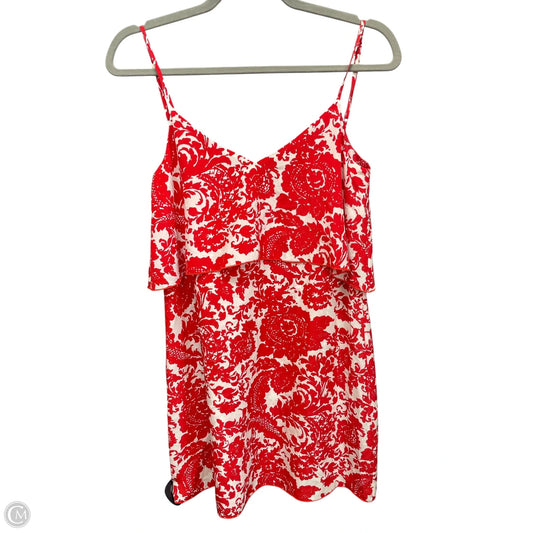 Dress Casual Short By Clothes Mentor In Red & White, Size: S