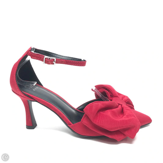 Shoes Heels Block By A New Day In Red, Size: 6
