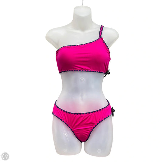 Swimsuit 2pc By Lucky Brand In Blue & Pink, Size: S