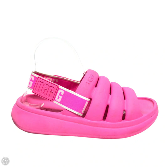 Sandals Designer By Ugg In Pink, Size: 7