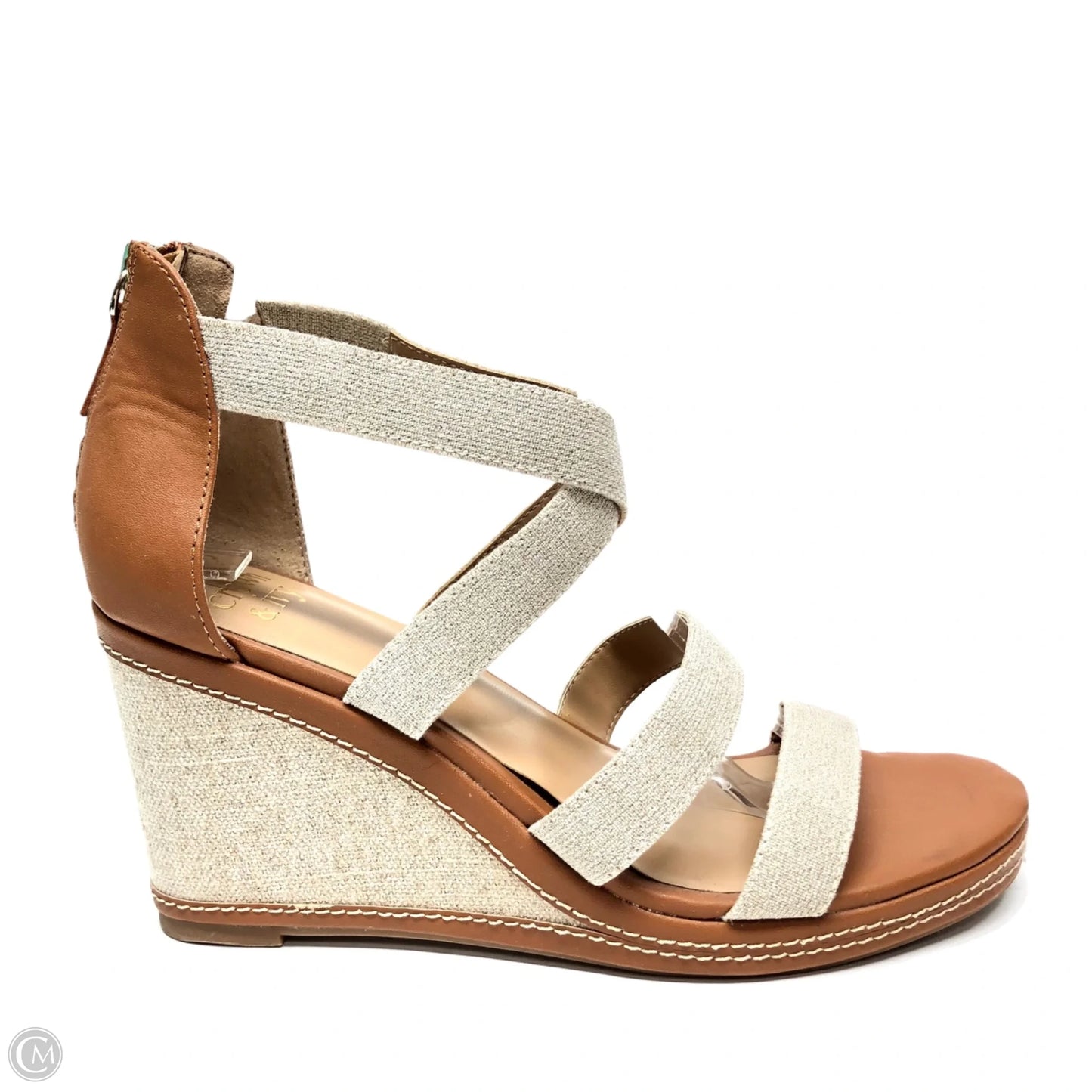 Shoes Heels Wedge By Crown And Ivy In Taupe, Size: 8.5