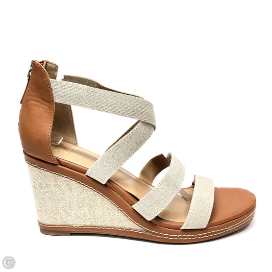 Shoes Heels Wedge By Crown And Ivy In Taupe, Size: 8.5
