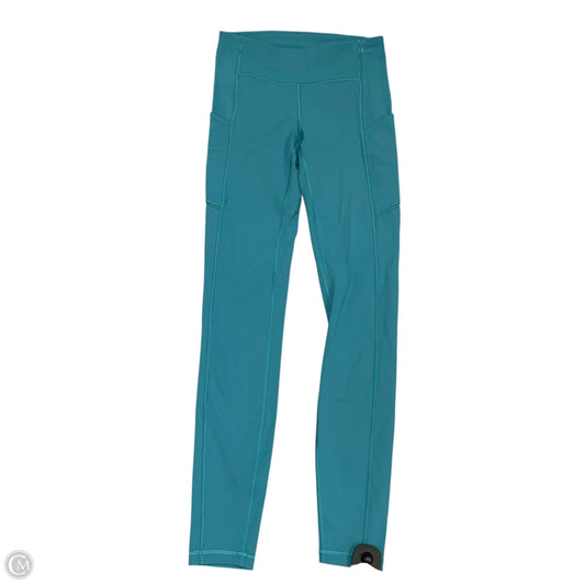 Athletic Leggings By Lululemon In Blue & Green, Size: 4
