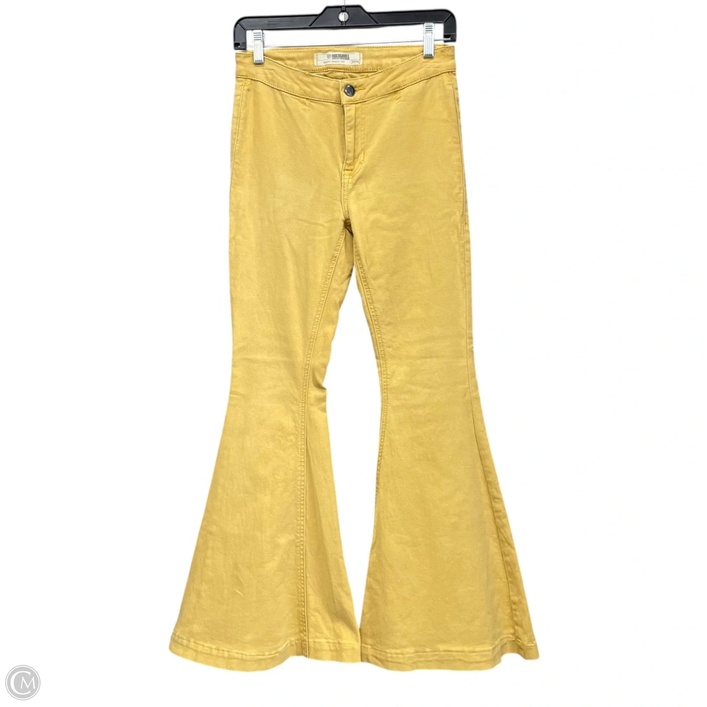 Jeans Flared By Clothes Mentor In Yellow, Size: 4