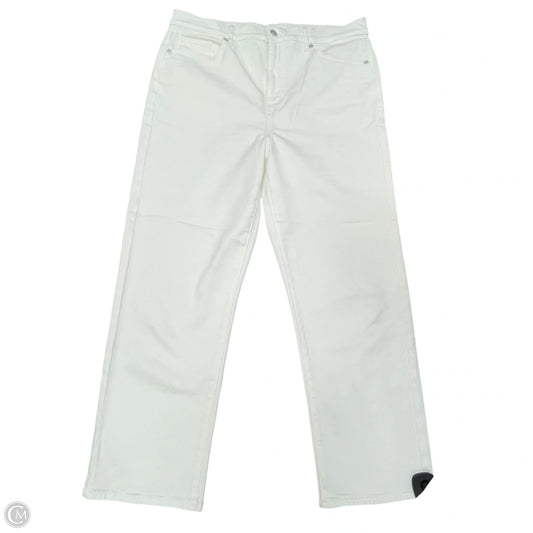 Jeans Straight By Loft In White, Size: 14