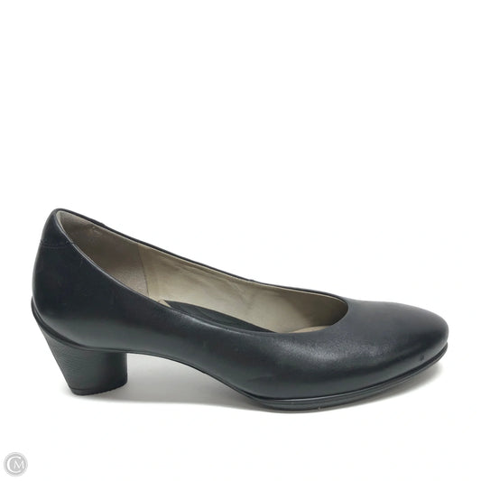 Shoes Heels Block By Ecco In Black, Size: 10.5