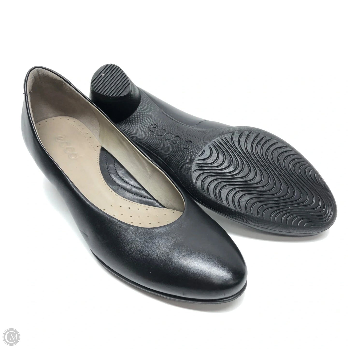 Shoes Heels Block By Ecco In Black, Size: 10.5