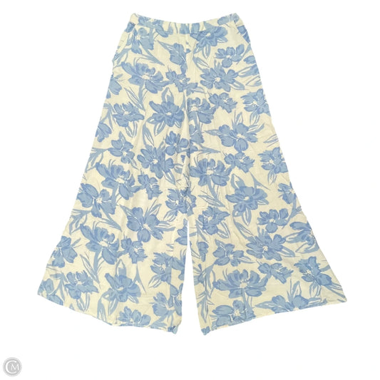 Pants Wide Leg By Clothes Mentor In Blue & White, Size: L