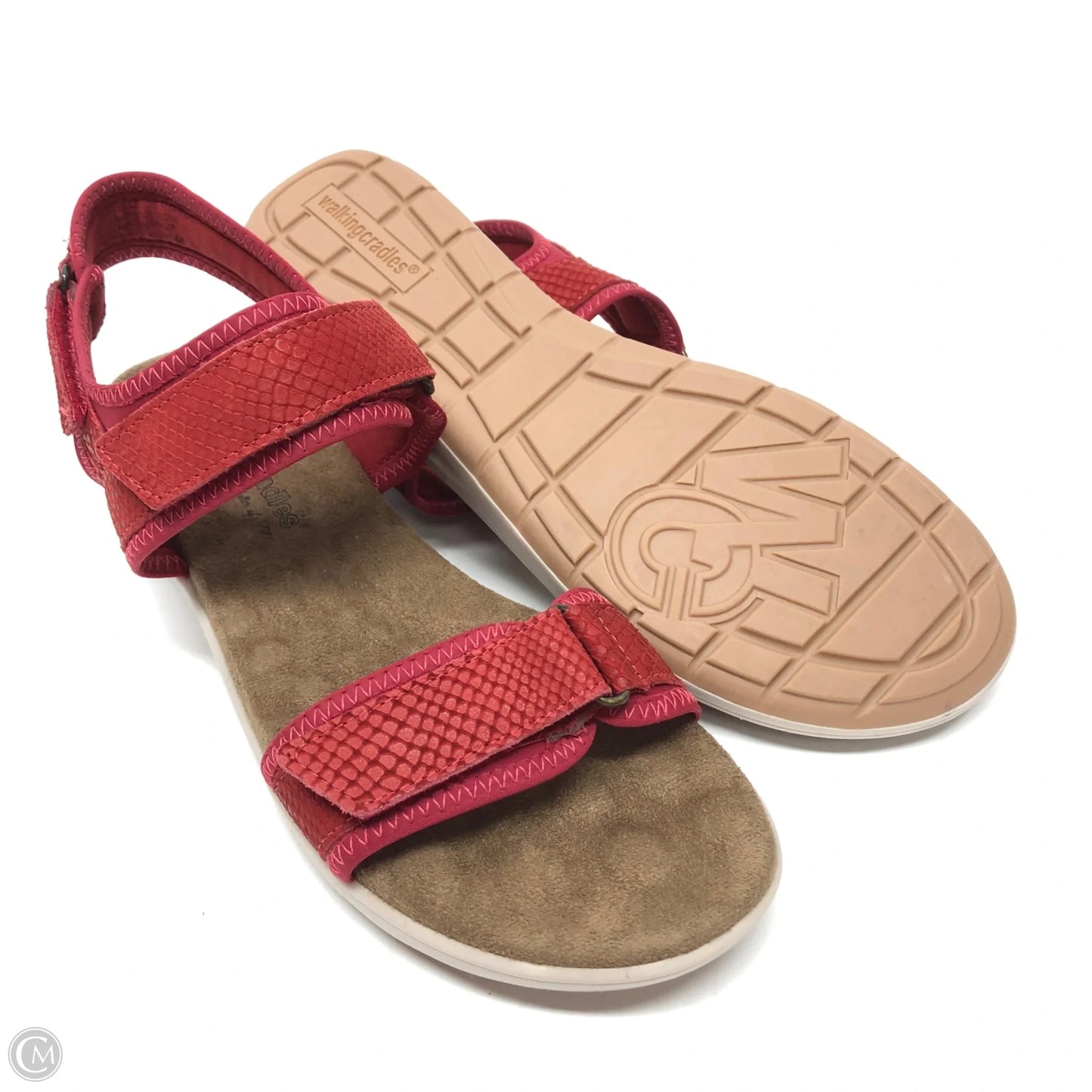 Sandals Flats By Clothes Mentor In Red, Size: 10