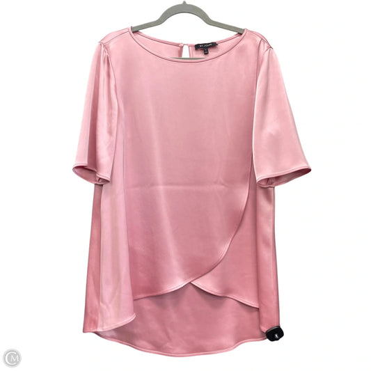 Blouse Short Sleeve By St. John In Pink, Size: L