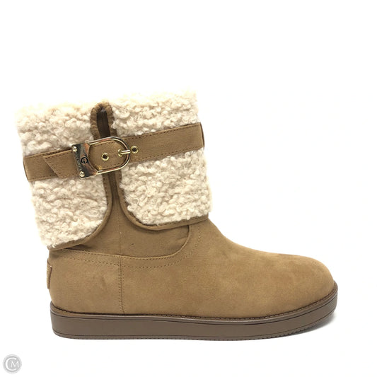 Boots Ankle Flats By Guess In Tan, Size: 10