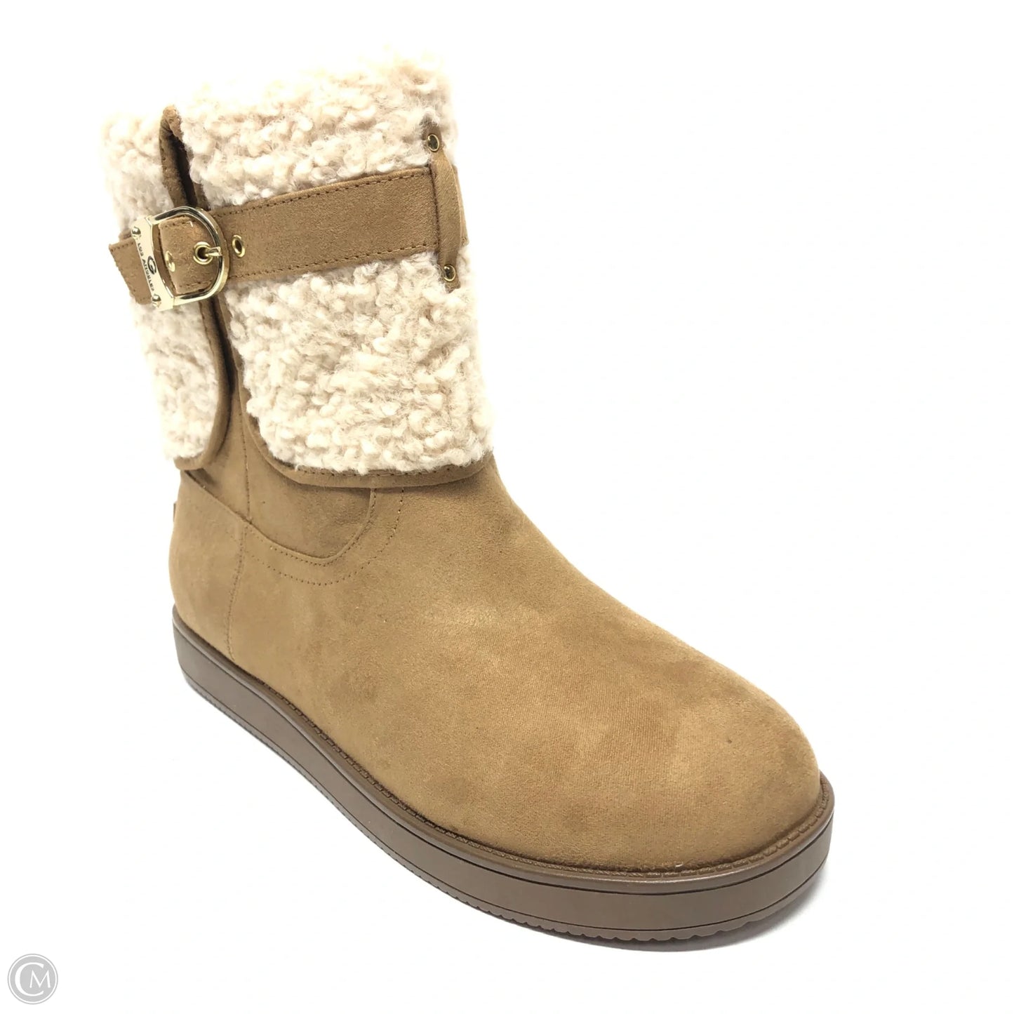 Boots Ankle Flats By Guess In Tan, Size: 10