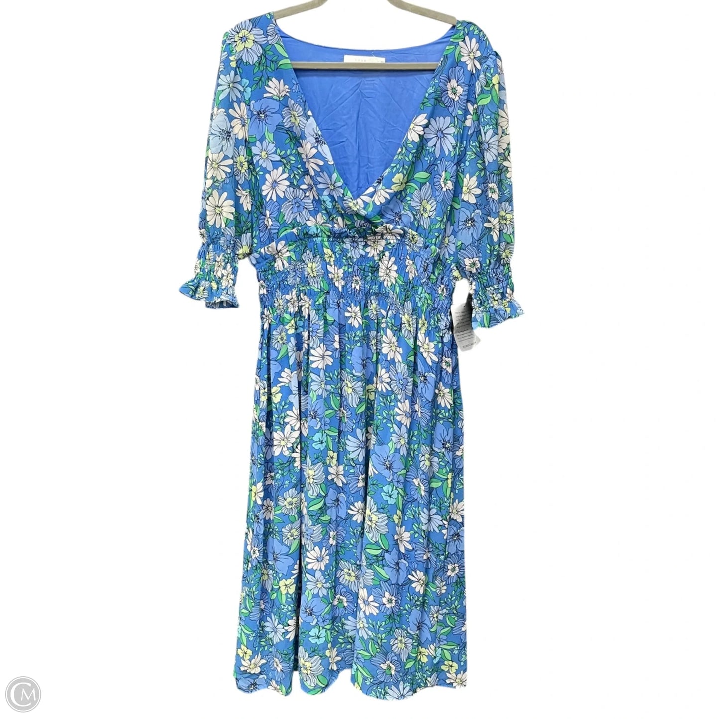 Dress Casual Midi By Lush In Blue, Size: Xl