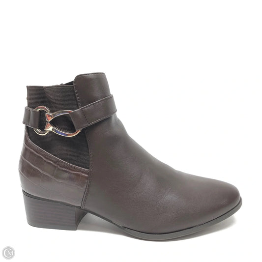 Boots Ankle Heels By Karen Scott In Brown, Size: 8