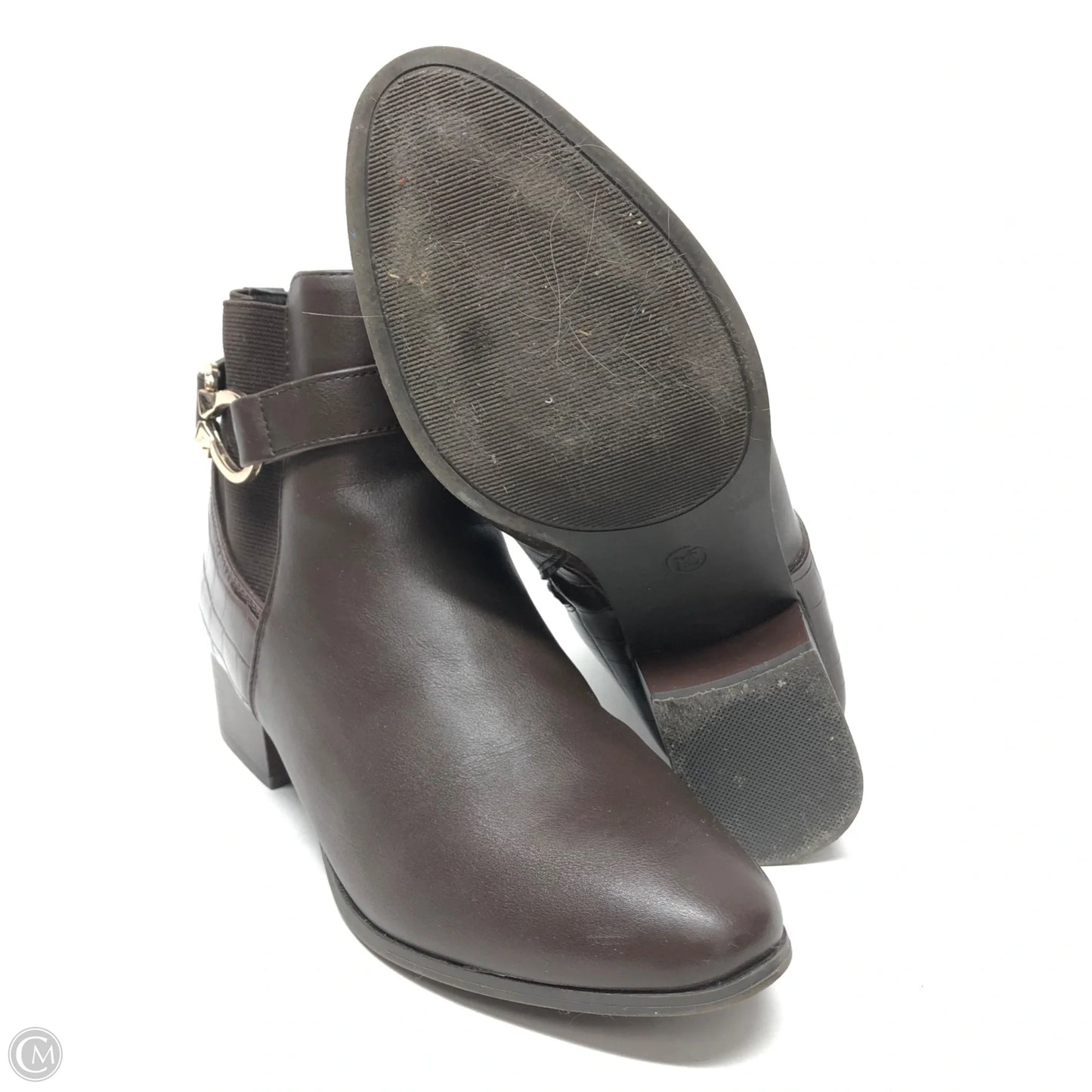 Boots Ankle Heels By Karen Scott In Brown, Size: 8