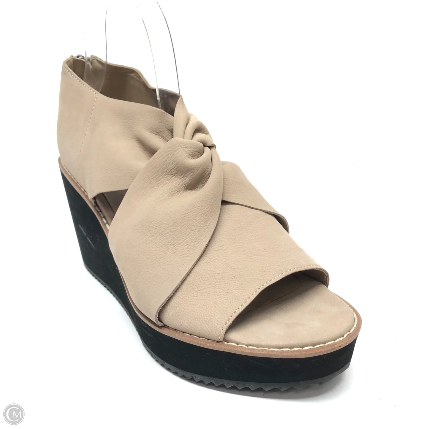 Sandals Heels Wedge By Eileen Fisher In Beige, Size: 10