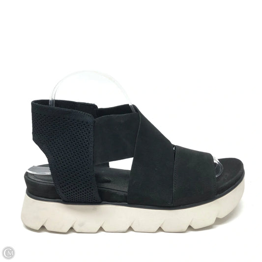 Sandals Heels Wedge By Eileen Fisher In Black, Size: 9