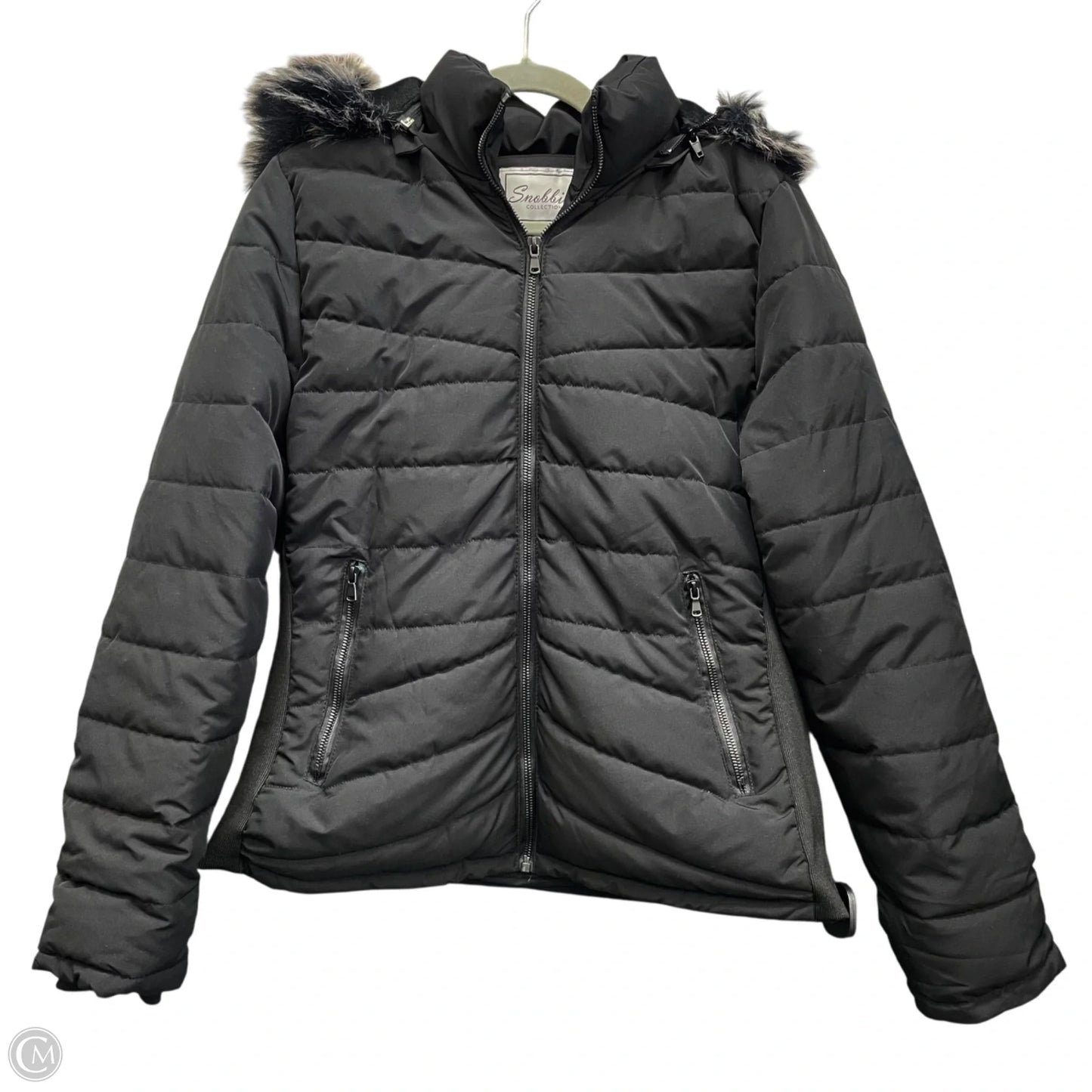 Jacket Puffer & Quilted By Clothes Mentor In Black, Size: L