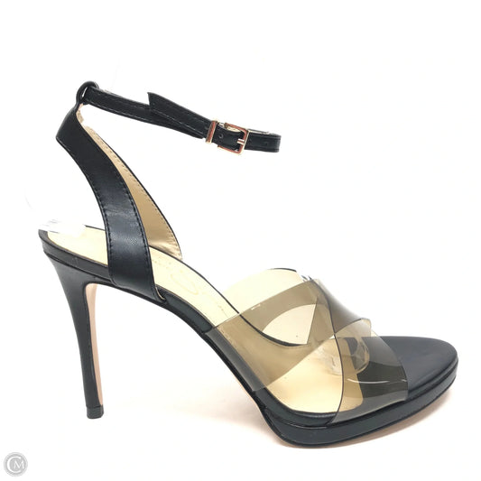 Sandals Heels Stiletto By Jessica Simpson In Black, Size: 7.5
