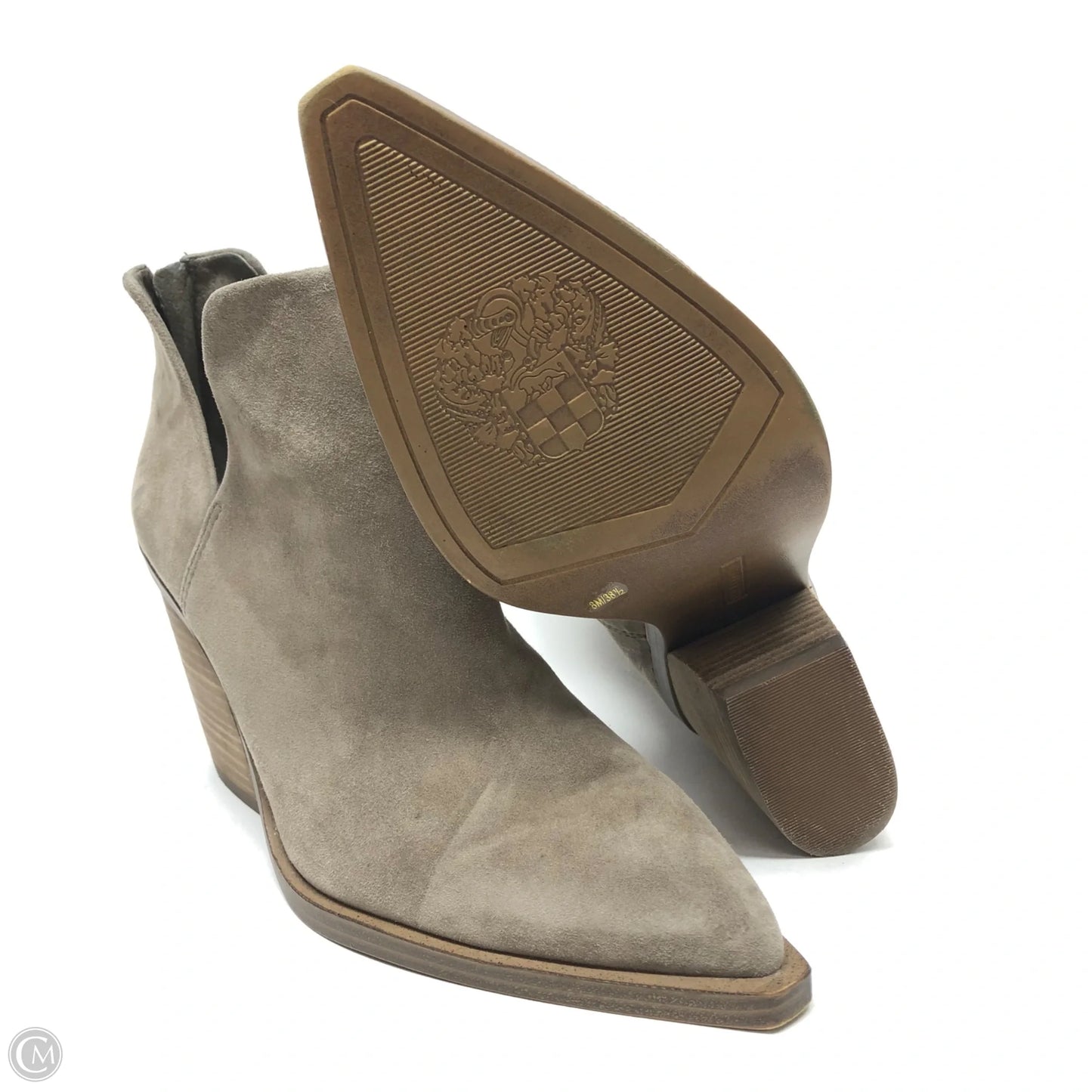 Boots Ankle Heels By Vince Camuto In Taupe, Size: 8