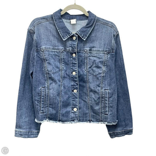Jacket Denim By Chicos In Blue Denim, Size: 18