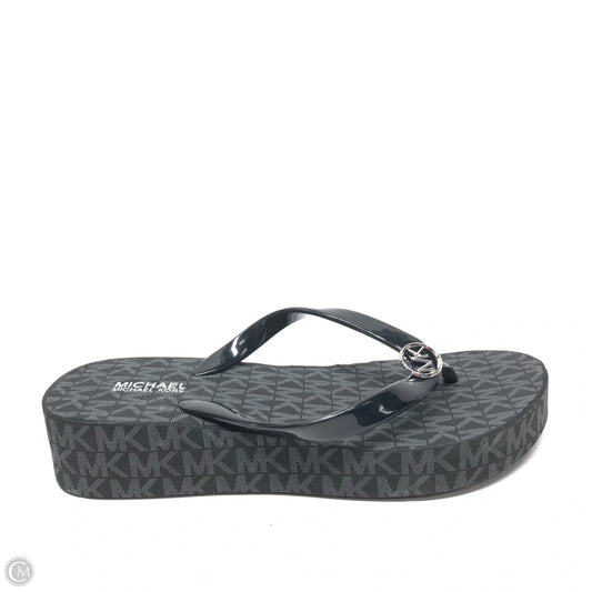 Sandals Heels Wedge By Michael By Michael Kors In Black, Size: 6