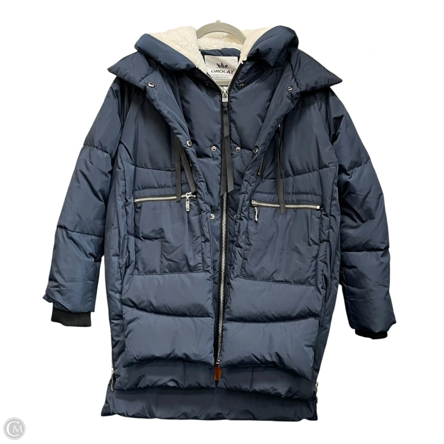 Coat Puffer & Quilted By Cmb In Navy, Size: Xs