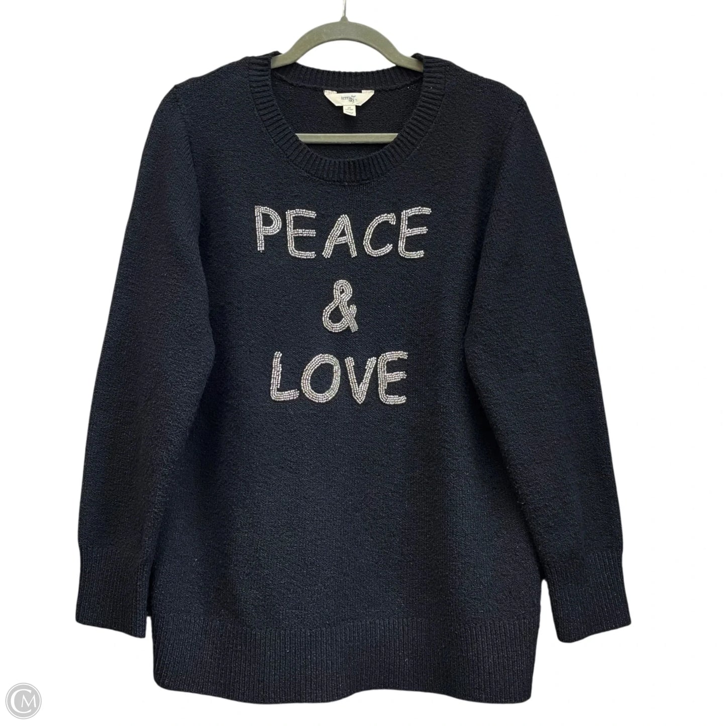 Sweater By Terra & Sky In Black, Size: 1x