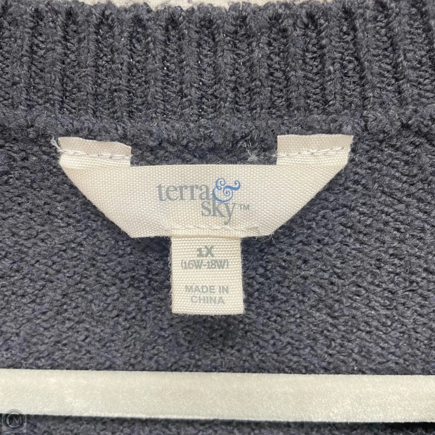 Sweater By Terra & Sky In Black, Size: 1x