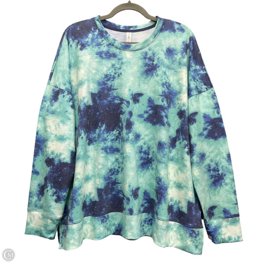 Sweatshirt Crewneck By Ideology In Blue & Green, Size: Xl