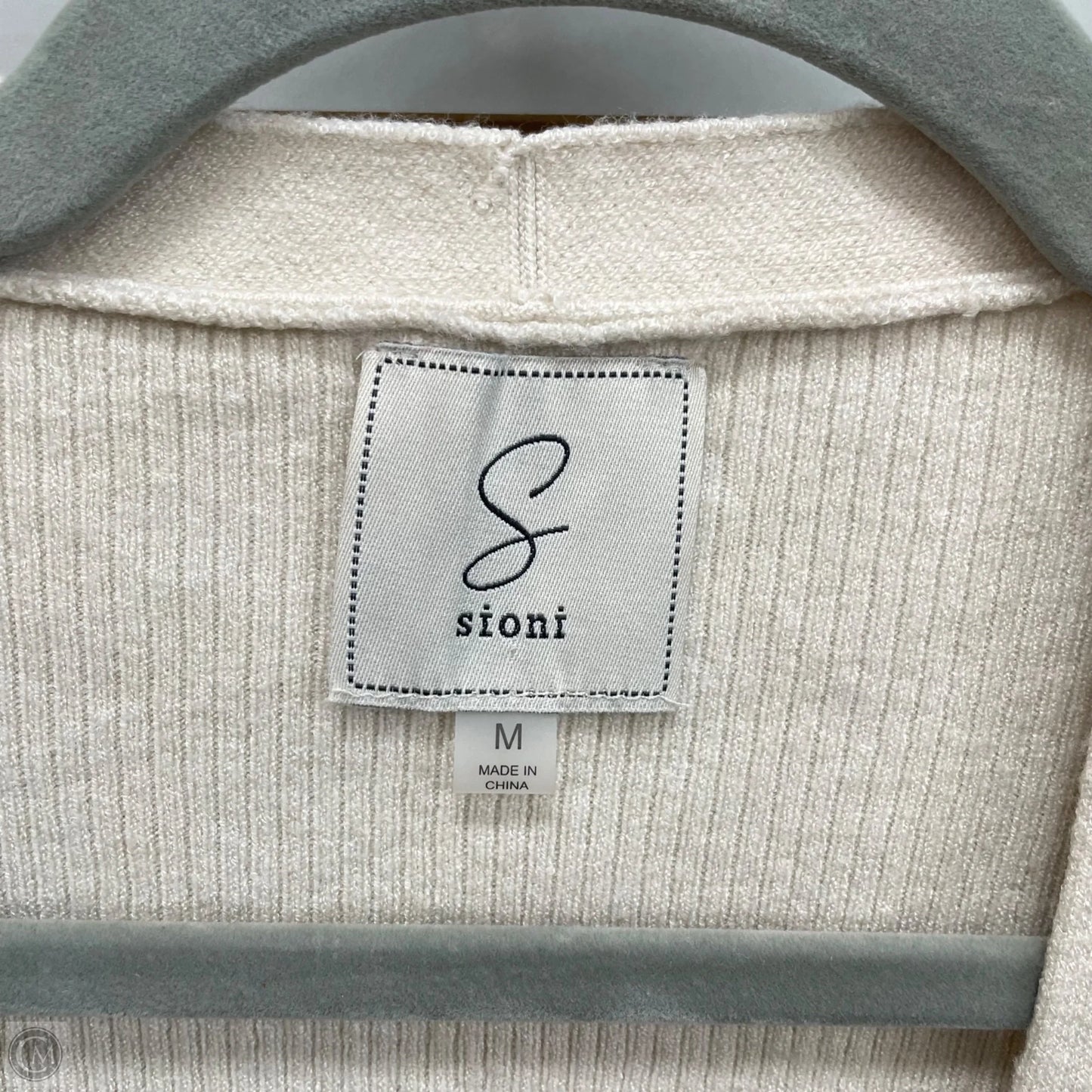 Sweater Cardigan By Sioni In Beige, Size: M