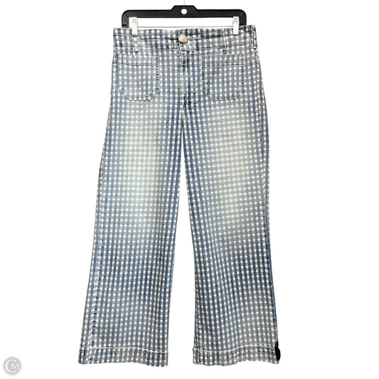 Pants Wide Leg By Pilcro In Blue & White, Size: 8