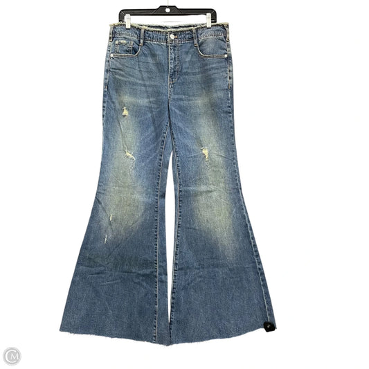 Jeans Flared By Pilcro In Blue Denim, Size: 10