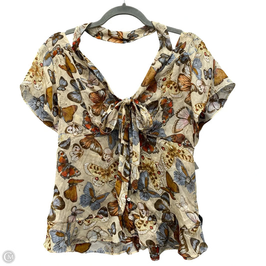 Blouse Short Sleeve By Moulinette Soeurs In Multi-colored, Size: 2