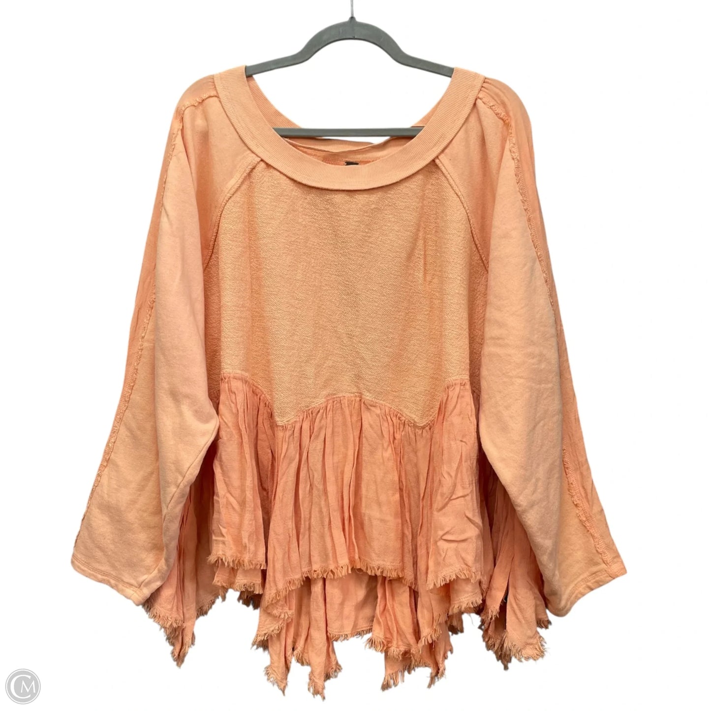 Top Long Sleeve By Free People In Orange, Size: S