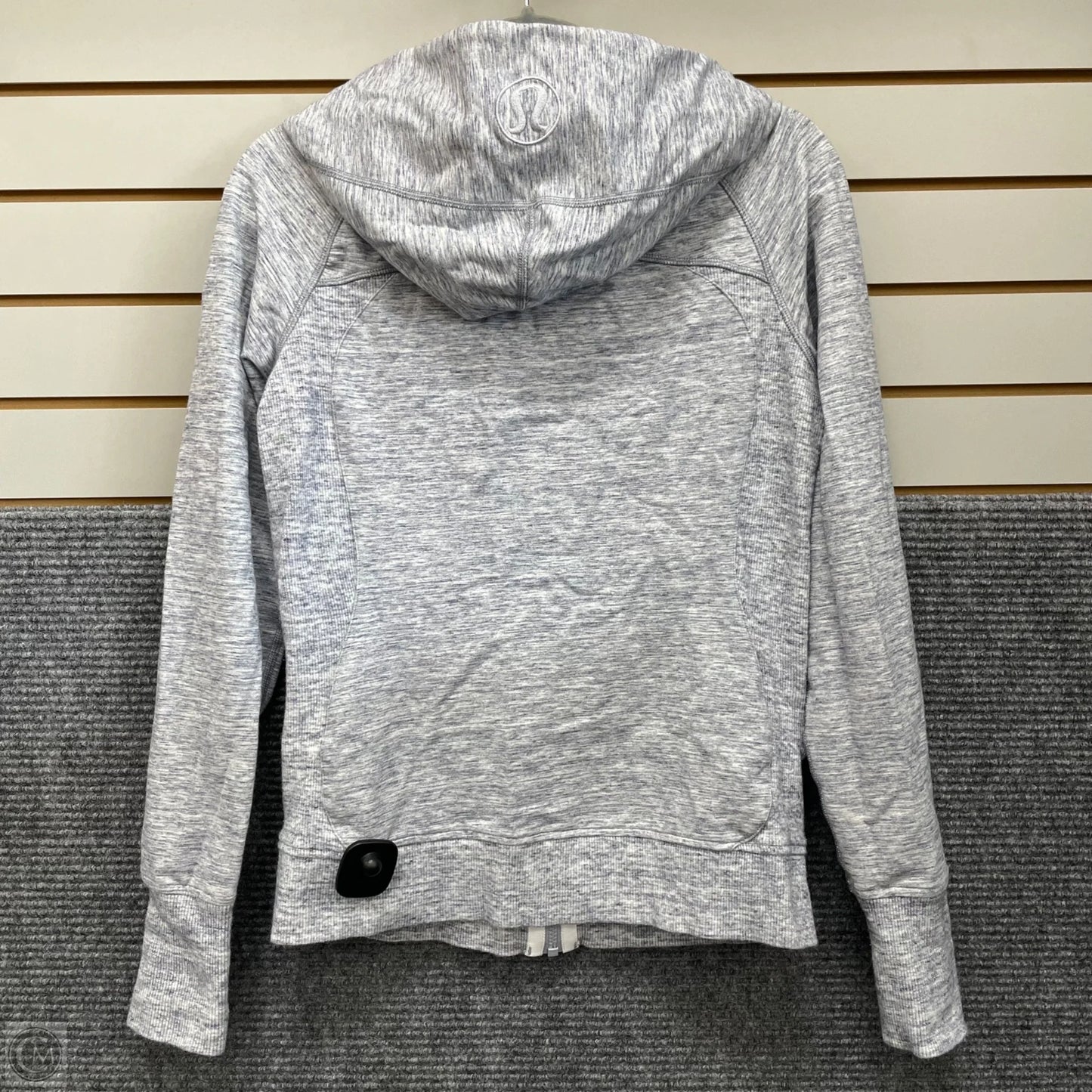 Athletic Sweatshirt Hoodie By Lululemon In Grey, Size: 6