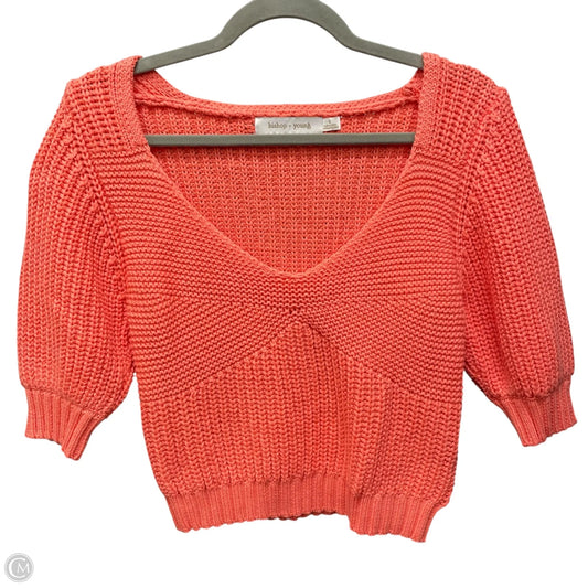 Sweater Short Sleeve By Bishop + Young In Orange, Size: S