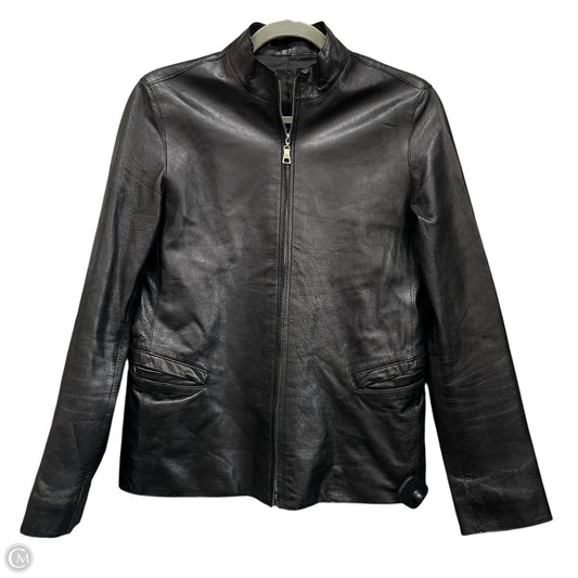 Jacket Leather By Clothes Mentor In Black, Size: S