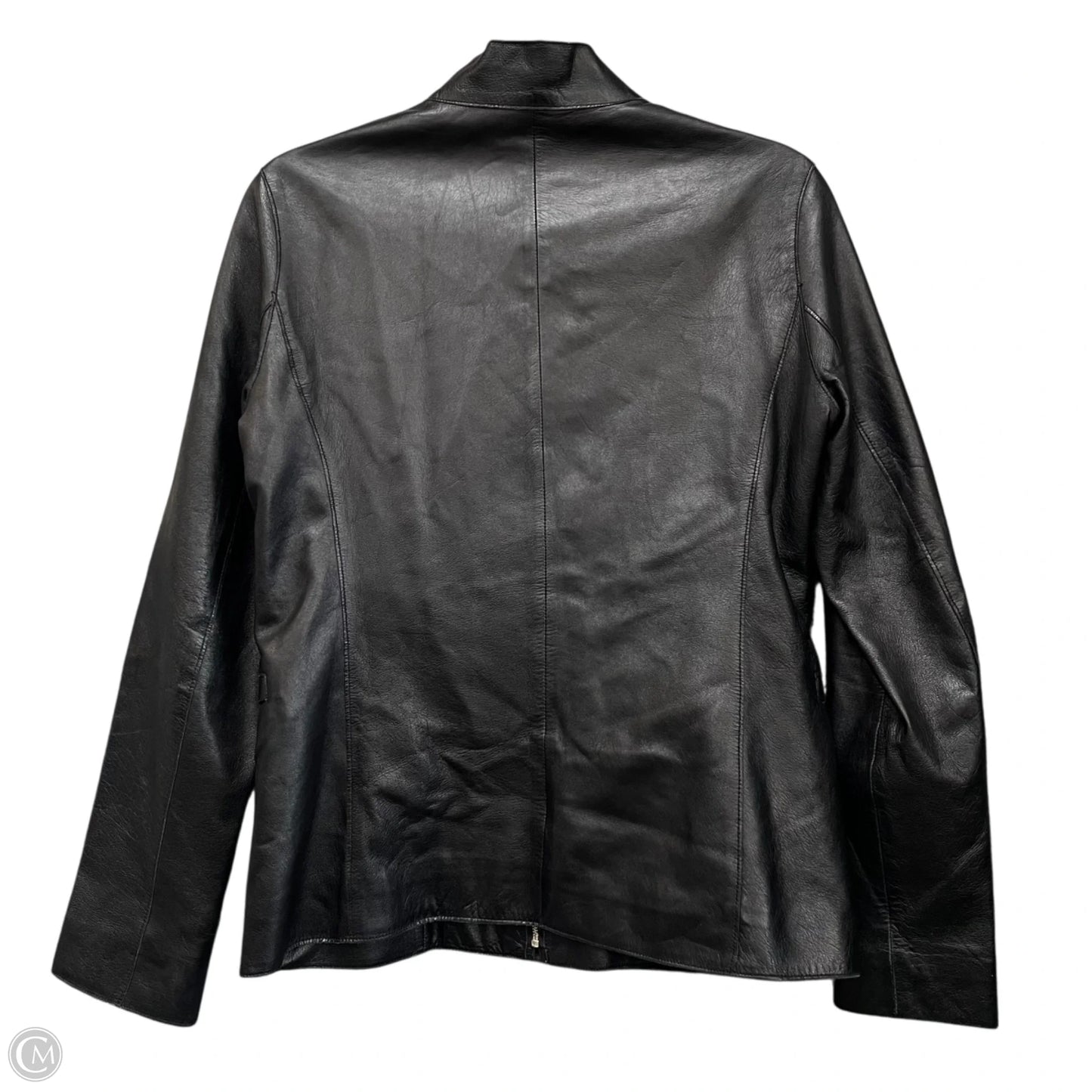 Jacket Leather By Clothes Mentor In Black, Size: S