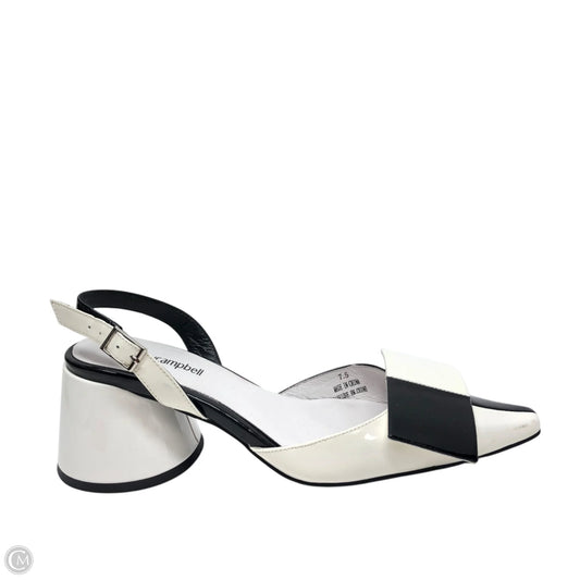 Shoes Heels Block By Jeffery Campbell In Black & White, Size: 7.5