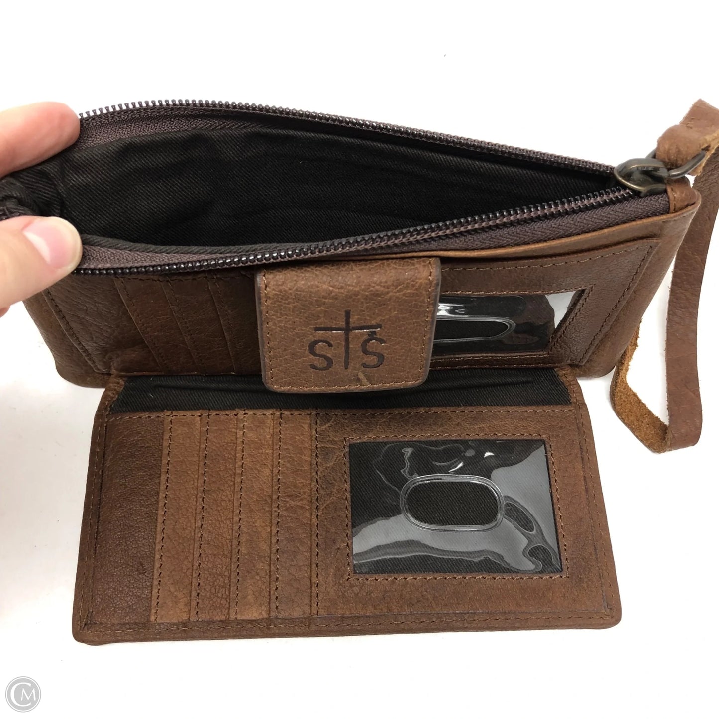 Wallet Leather By Cmc, Size: Medium