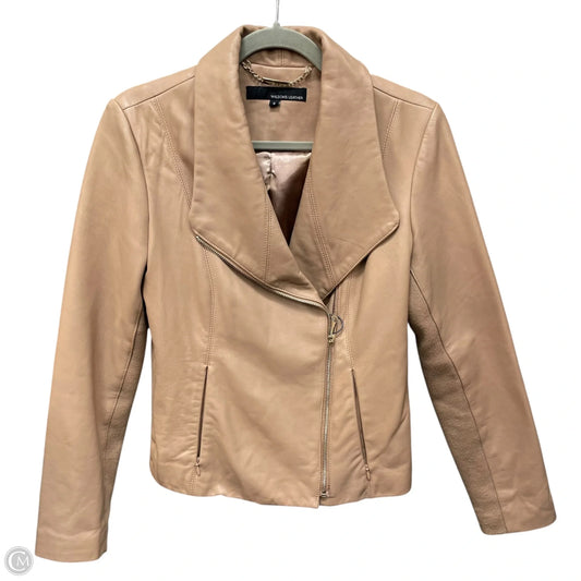 Jacket Leather By Wilsons Leather In Tan, Size: S