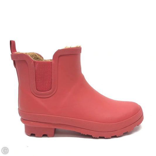 Boots Rain By Clothes Mentor In Red, Size: 8