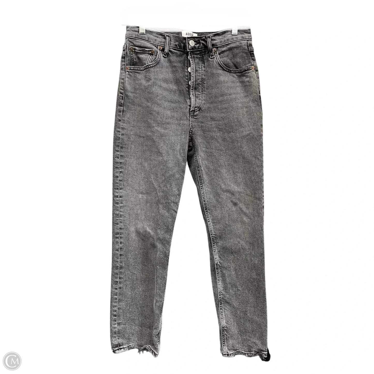 Jeans Straight By Agolde In Grey Denim, Size: 2