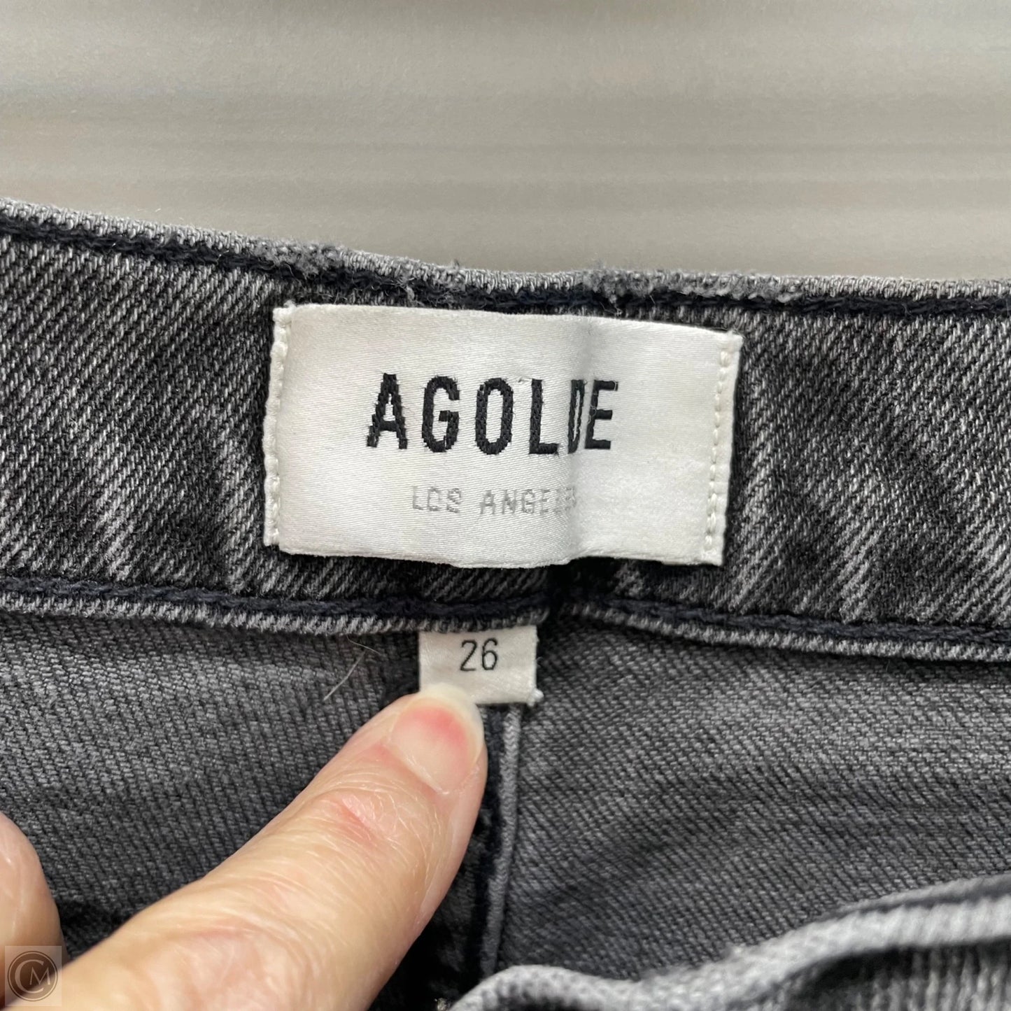 Jeans Straight By Agolde In Grey Denim, Size: 2