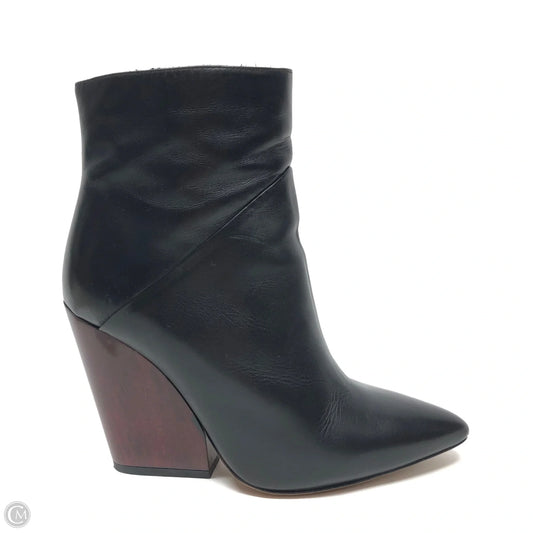 Boots Ankle Heels By IRO In Black & Brown, Size: 6.5