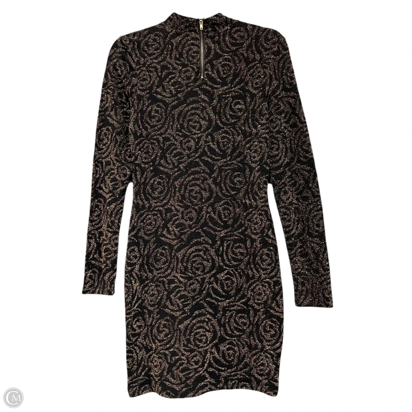 Dress Party Short By Guess In Black & Gold, Size: M