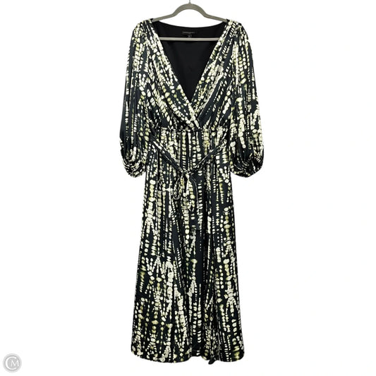 Dress Casual Maxi By Banana Republic In Black & Green, Size: M